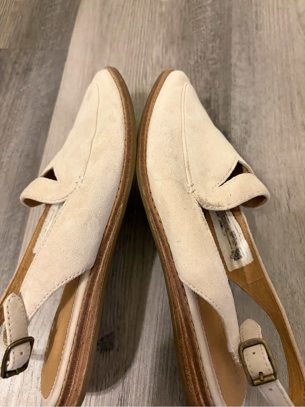 Sperry Top-Sider Saybrook Slingback Ivory Nubuck Suede Flats - Picture 2 of 7